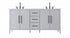Elegant Lighting Millie 72 inch Double Bathroom Vanity in Grey Model: VF29372DGR