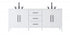 Elegant Lighting Millie 84 inch Double Bathroom Vanity in Grey Model: VF29384DGR