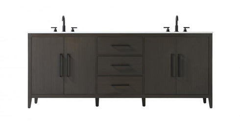 Elegant Lighting Millie 84 inch Double Bathroom Vanity in Grey Model: VF29384DGR