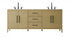Elegant Lighting Millie 84 inch Double Bathroom Vanity in Grey Model: VF29384DGR