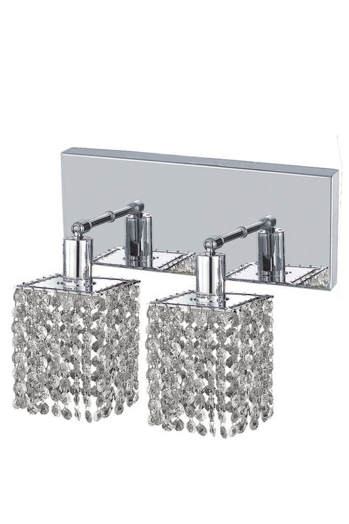 Elegant Lighting Mini 2 light in Chrome Wall Sconce Model: 1282W-O-S-CL/SS