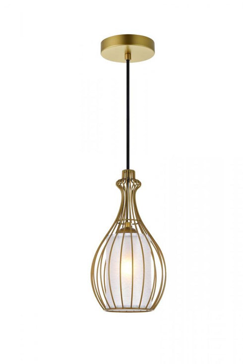 Elegant Lighting Miya 1 Light in Black Pendant Model: LD2419BK