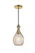 Elegant Lighting Miya 1 Light in Black Pendant Model: LD2419BK