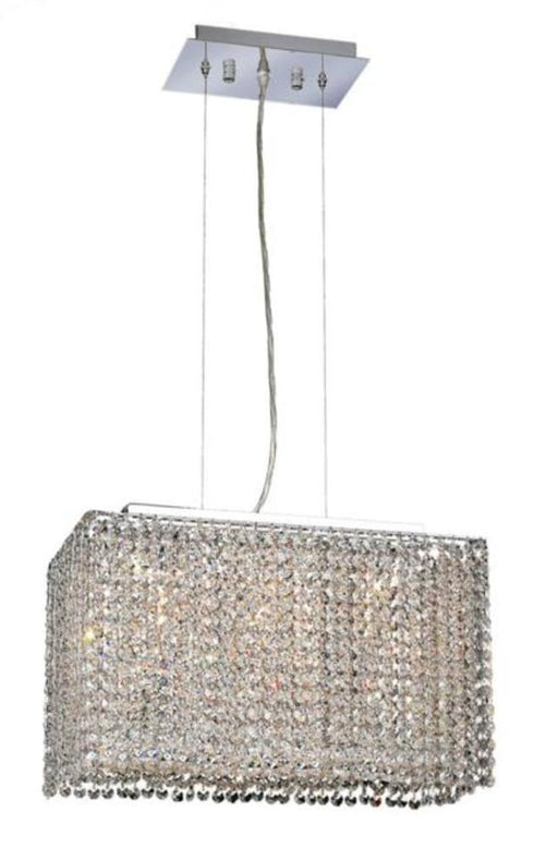 Elegant Lighting Moda 3 light in Chrome Chandelier Model: 1291D18C-CL/SA