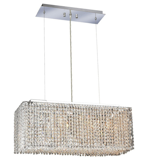Elegant Lighting Moda 4 light in Chrome Chandelier Model: 1291D26C-CL/SS