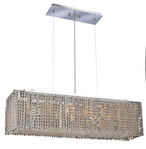 Elegant Lighting Moda 6 light in Chrome Chandelier Model: 1291D38C-CL/SA