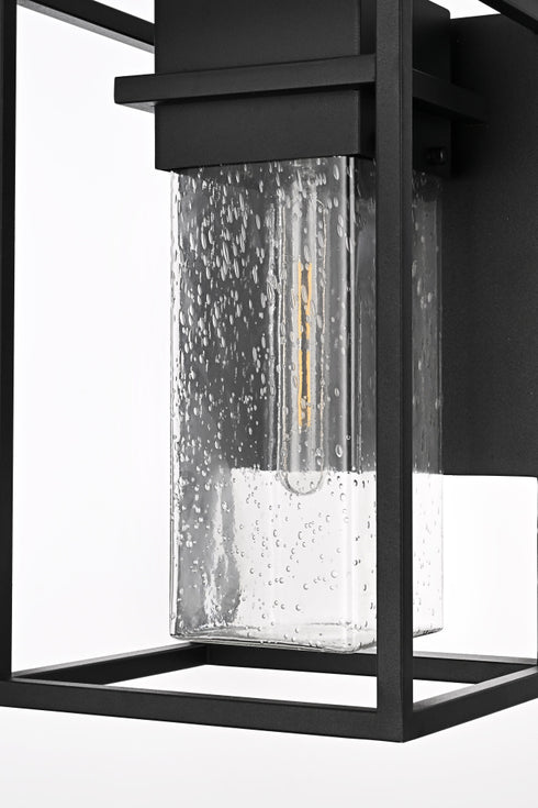 Elegant Lighting Morse 1 Light Wall sconce W10 Inch E10 Inch H16 Inch L1 in Black (1Box) Model: OD366W16BK