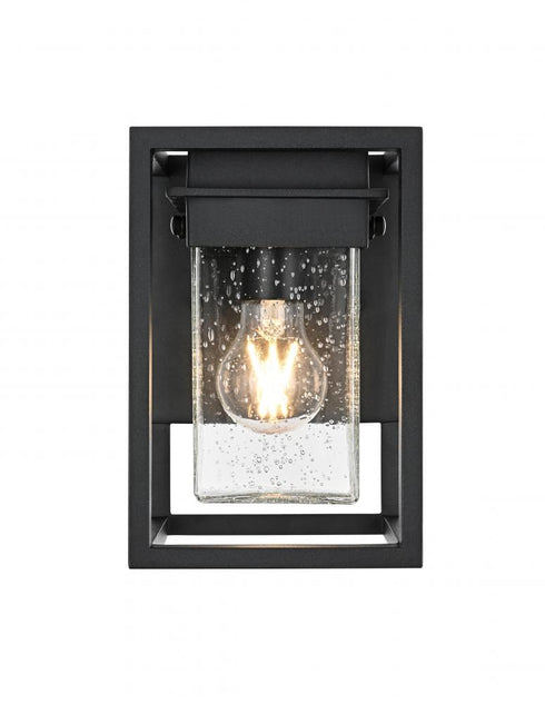 Elegant Lighting Morse 7 inch Outdoor Pendant in Black Model: OD366W9BK