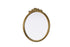 Elegant Lighting Naomi Vintage Resin Mirror 24x25.6 Inch in Antique Brass Model: MR7G24AB