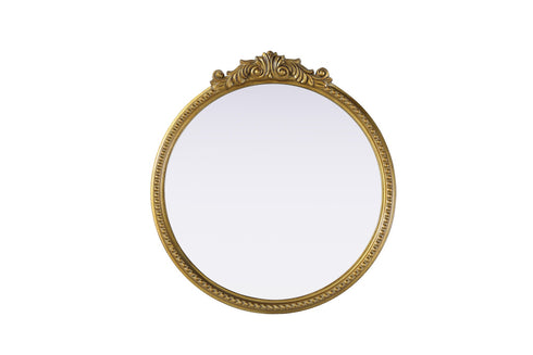 Elegant Lighting Naomi Vintage Resin Mirror 24x25.6 Inch in Antique Brass Model: MR7G24AB