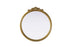 Elegant Lighting Naomi Vintage Resin Mirror 24x25.6 Inch in Antique Brass Model: MR7G24AB