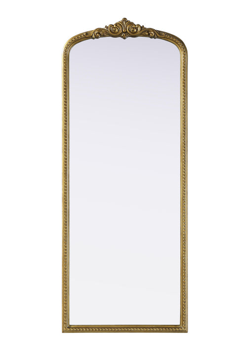 Elegant Lighting Naomi Vintage Resin Mirror 24x60 Inch in Antique Brass Model: MR7F2460AB