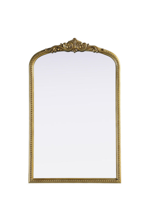Elegant Lighting Naomi Vintage Resin Mirror 27x42 Inch in Antique Brass Model: MR7F2742AB