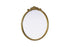 Elegant Lighting Naomi Vintage Resin Mirror 30x32 Inch in Antique Brass Model: MR7G30AB