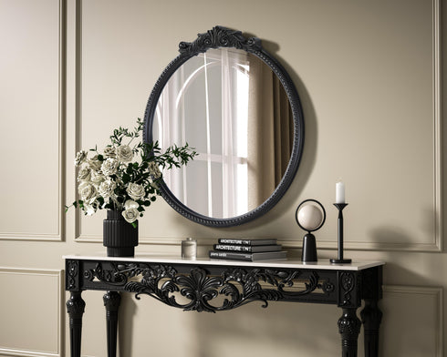 Elegant Lighting Naomi Vintage Resin Mirror 30x32 Inch in Vintage Bronze Model: MR7G30VB