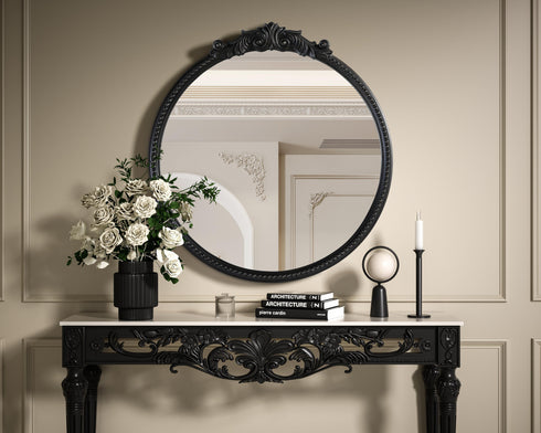 Elegant Lighting Naomi Vintage Resin Mirror 30x32 Inch in Vintage Bronze Model: MR7G30VB