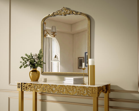 Elegant Lighting Naomi Vintage Resin Mirror 30x36 Inch in Antique Brass Model: MR7F3036AB