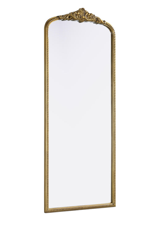 Elegant Lighting Naomi Vintage Resin Mirror 30x72 Inch in Antique Brass Model: MR7F3072AB