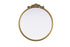 Elegant Lighting Naomi Vintage Resin Mirror 36x38 Inch in Antique Brass Model: MR7G36AB