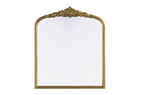 Elegant Lighting Naomi Vintage Resin Mirror 36x42 Inch in Antique Brass Model: MR7F3642AB