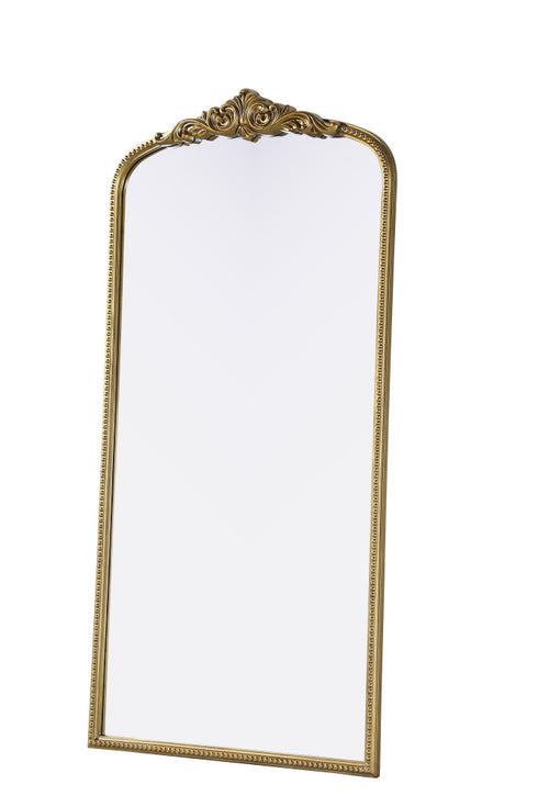 Elegant Lighting Naomi Vintage Resin Mirror 36x72 Inch in Antique Brass Model: MR7F3672AB
