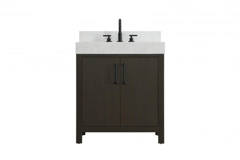 Elegant Lighting Nathan Vanity Cabinet 2DR 30 Inch W x 22 Inch D x 34 Inch H in Chestnut Brown Model: VF60630MCB