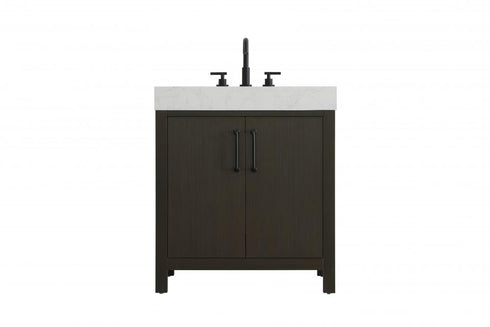 Elegant Lighting Nathan Vanity Cabinet 2DR 30 Inch W x 22 Inch D x 34 Inch H in Chestnut Brown Model: VF60630MCB