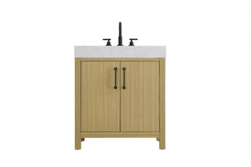 Elegant Lighting Nathan Vanity Cabinet 2DR 30 Inch W x 22 Inch D x 34 Inch H in Chestnut Brown Model: VF60630MCB
