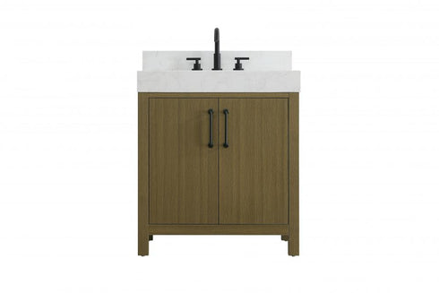 Elegant Lighting Nathan Vanity Cabinet 2DR 30 Inch W x 22 Inch D x 34 Inch H in Chestnut Brown Model: VF60630MCB