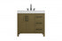 Elegant Lighting Nathan Vanity Cabinet 2DR 3DW 36 Inch W x 22 Inch D x 34 Inch H in Chestnut Brown Model: VF60636MCB