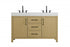 Elegant Lighting Nathan Vanity Cabinet 2DR 3DW 54 Inch W x 22 Inch D x 34 Inch H in Chestnut Brown Model: VF60654DMCB