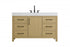 Elegant Lighting Nathan Vanity Cabinet 2DR 3DW 54 Inch W x 22 Inch D x 34 Inch H in Chestnut Brown Model: VF60654DMCB