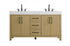 Elegant Lighting Nathan Vanity Cabinet 4DR 3DW 60 Inch W x 22 Inch D x 34 Inch H in Chestnut Brown Model: VF60660DMCB
