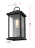 Elegant Lighting Neil 1 Light Wall Sconce W6.7 Inch E6.2 Inch H14.2 Inch in Black Model: OD411W14BK