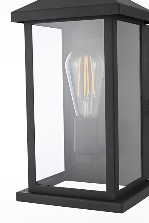 Elegant Lighting Neil 1 Light Wall Sconce W7.1 Inch E6.7 Inch H14.7 Inch in Black Model: OD411W15BK