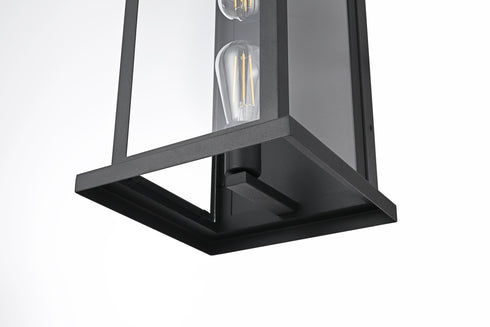 Elegant Lighting Neil 2 Light Wall Sconce W10.0 Inch E10.3 Inch H20.8 Inch in Black Model: OD411W21BK