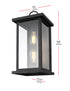 Elegant Lighting Neil 2 Light Wall Sconce W10.0 Inch E10.3 Inch H20.8 Inch in Black Model: OD411W21BK