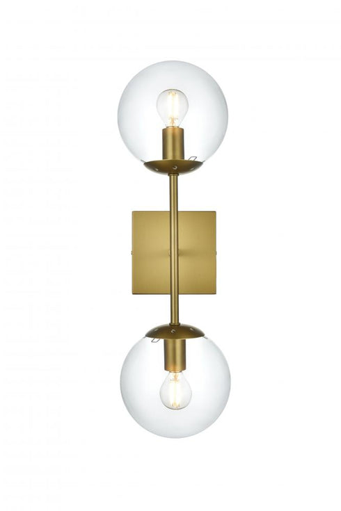 Elegant Lighting Neri 6 inch Wall Sconce Clear Shade in Chrome in Chrome and Clear Finish Model: LD2357C