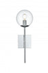 Elegant Lighting Neri 6 inch Wall Sconce Clear Shade in Chrome in Chrome and Clear Finish Model: LD2359C