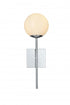 Elegant Lighting Neri 6 inch Wall Sconce White Shade in Chrome in Chrome and White Finish Model: LD2360C