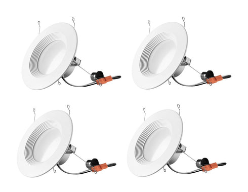 Elegant Lighting Nixon 6 INCH RETROFIT 3000K 96 degree CRI90 ETL 15W 75 Watt EQUIVALENT 50000HRS LM1000 in Matte White Finish Model: RN61530RF-4PK