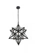 Elegant Lighting Nocturne 1 light black Pendant Model: LD4076D16BK
