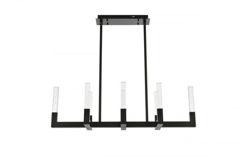 Elegant Lighting Noemi 42 Inch Adjustable LED Pendant in Black Model: 1030G42BK