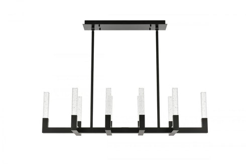 Elegant Lighting Noemi 48 Inch Adjustable LED Pendant in Black Model: 1030G48BK