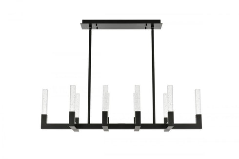 Elegant Lighting Noemi 48 Inch Adjustable LED Pendant in Black Model: 1030G48BK