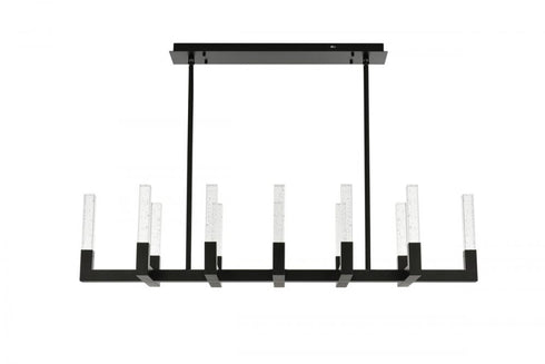 Elegant Lighting Noemi 54 Inch Adjustable LED Pendant in Black Model: 1030G54BK