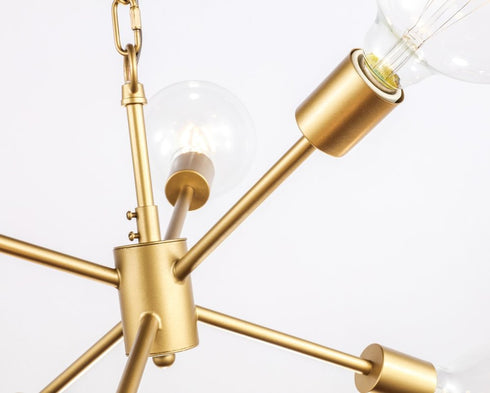 Elegant Lighting Nolan 6 light in Brass pendant Model: LD5034D16BR