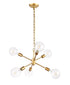 Elegant Lighting Nolan 6 light in Brass pendant Model: LD5034D16BR