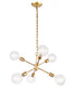 Elegant Lighting Nolan 6 light in Brass pendant Model: LD5034D16BR
