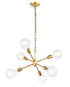 Elegant Lighting Nolan 6 light in Brass pendant Model: LD5034D16BR
